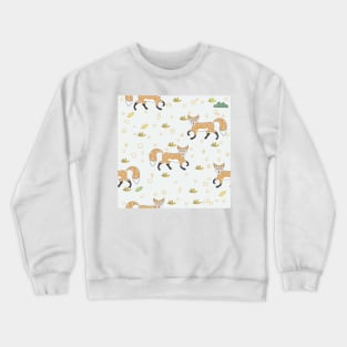 Fox Pattern Crewneck Sweatshirt